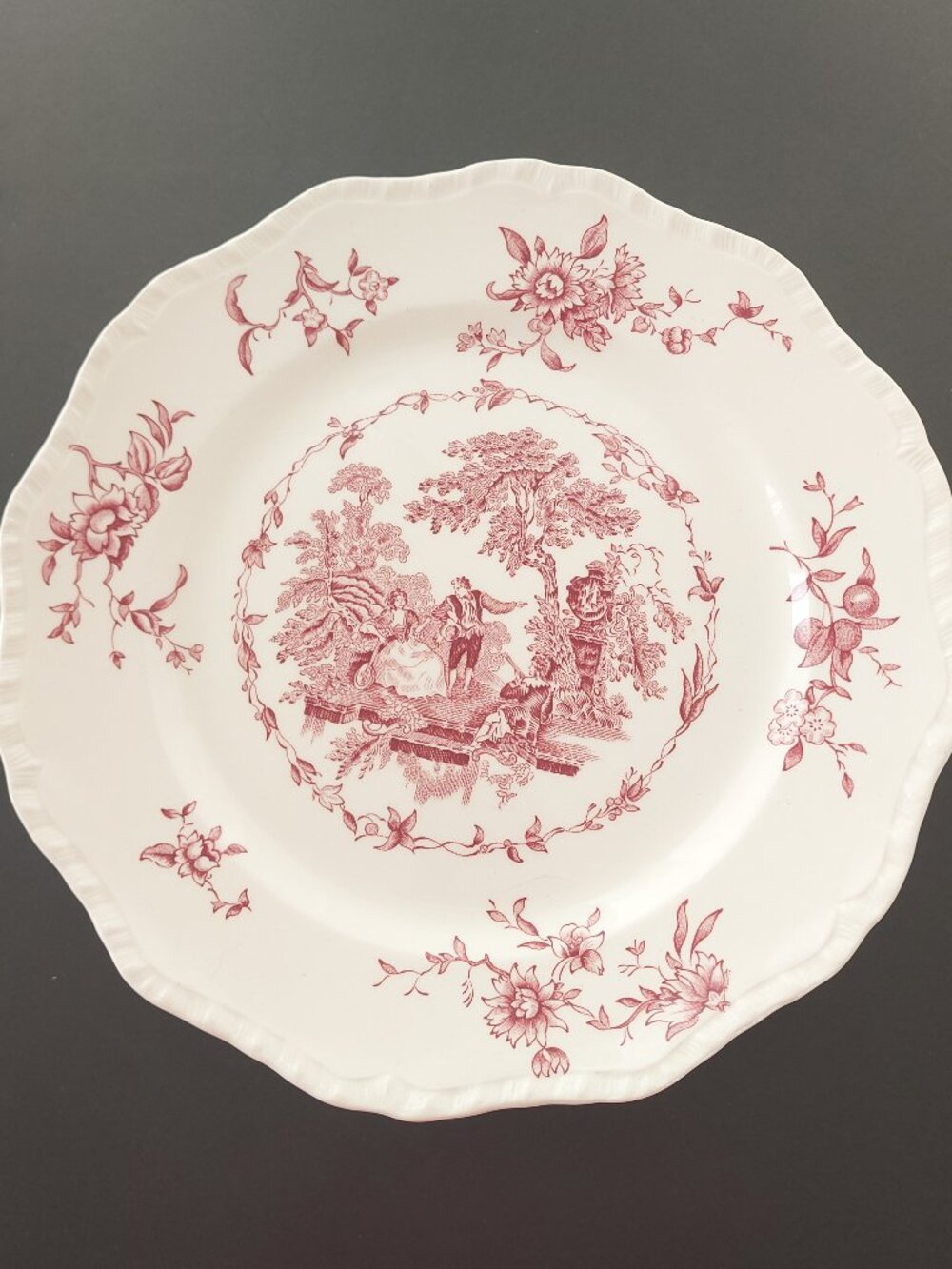 Vintage Masons Watteau Pink Ironstone 10.75" Dinner Plate England